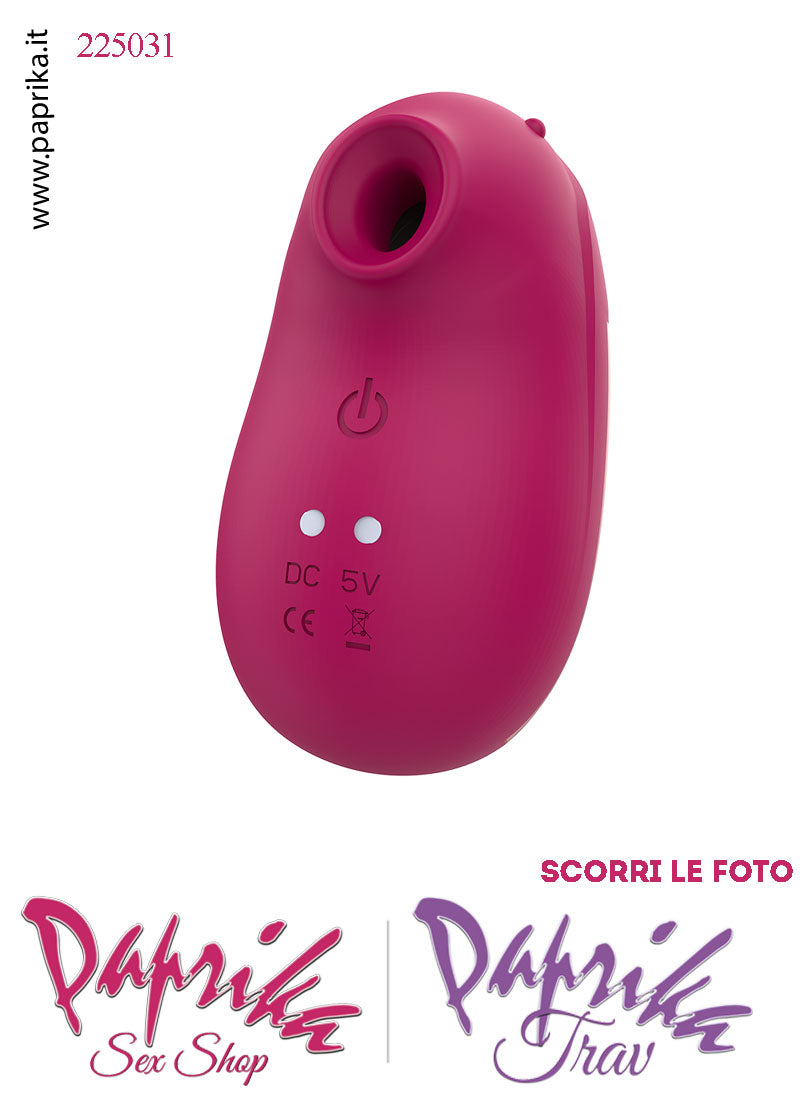 Succhia Clitoride & Vibrante Stimolatore Clitorideo Fucsia 7 + 7 Velocità Silicone