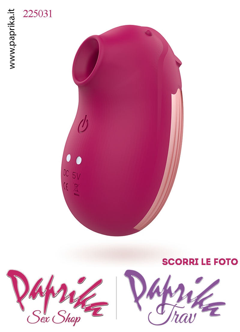 Succhia Clitoride & Vibrante Stimolatore Clitorideo Fucsia 7 + 7 Velocità Silicone