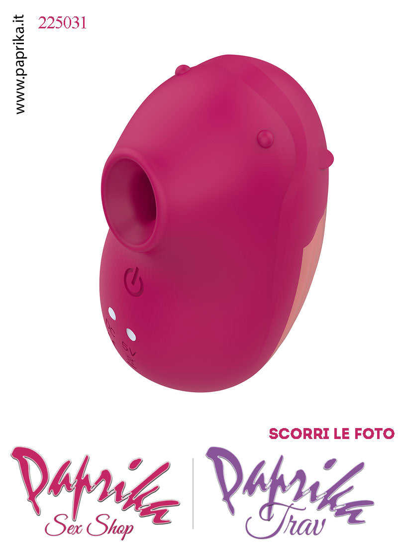 Succhia Clitoride & Vibrante Stimolatore Clitorideo Fucsia 7 + 7 Velocità Silicone