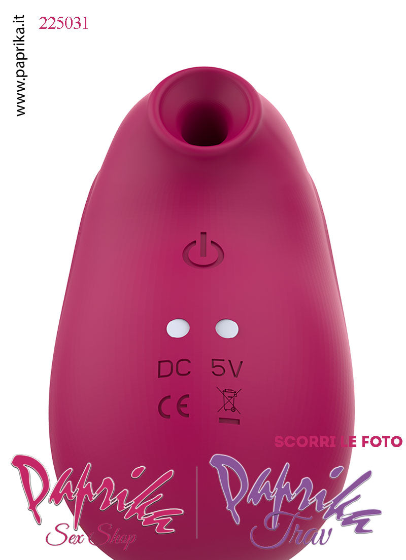 Succhia Clitoride & Vibrante Stimolatore Clitorideo Fucsia 7 + 7 Velocità Silicone