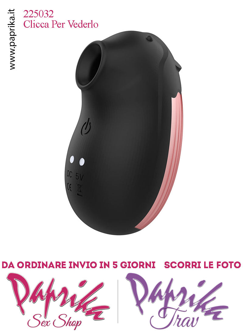 Succhia Clitoride & Vibrante Stimolatore Clitorideo Nero 7 + 7 Velocità Silicone