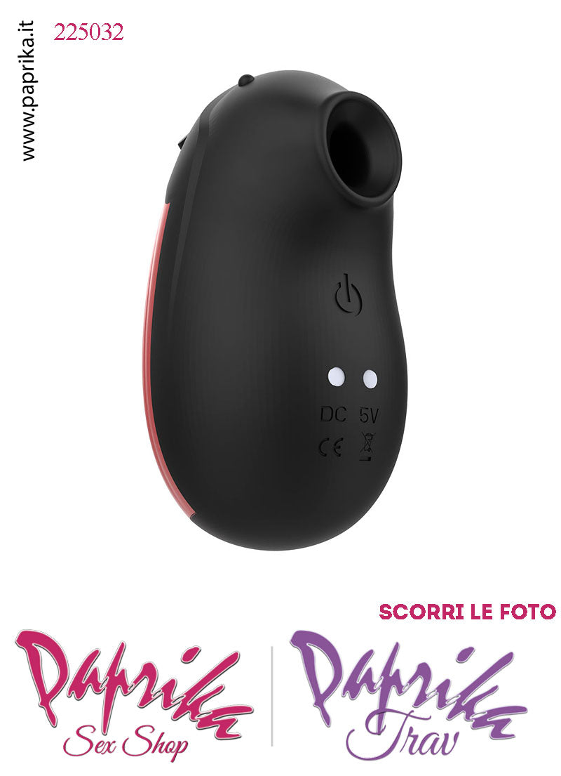 Succhia Clitoride & Vibrante Stimolatore Clitorideo Nero 7 + 7 Velocità Silicone