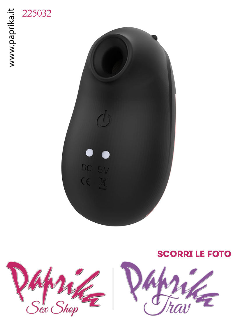 Succhia Clitoride & Vibrante Stimolatore Clitorideo Nero 7 + 7 Velocità Silicone