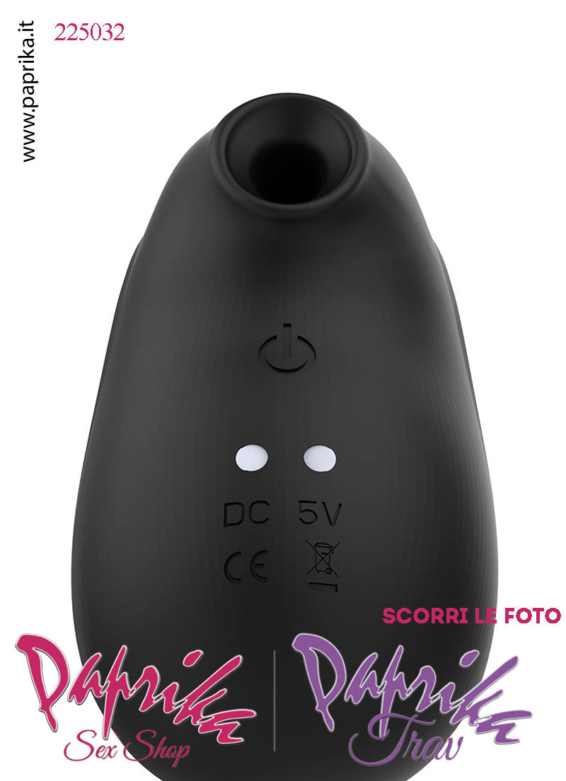 Succhia Clitoride & Vibrante Stimolatore Clitorideo Nero 7 + 7 Velocità Silicone