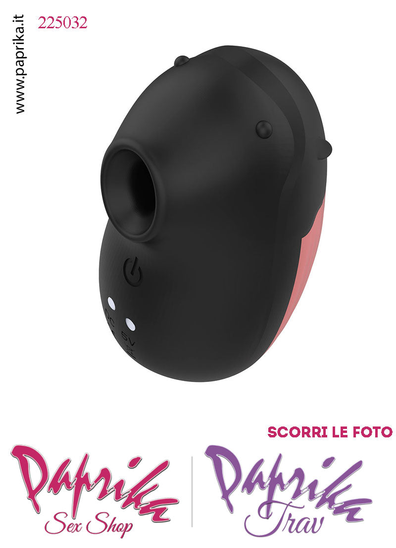 Succhia Clitoride & Vibrante Stimolatore Clitorideo Nero 7 + 7 Velocità Silicone