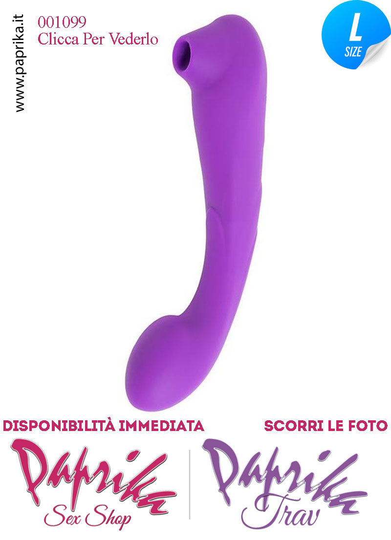 Succhia Clitoride & Vibratore Vaginale Punto G Flessibile 10+10 Velocità 21 cm Ø 38