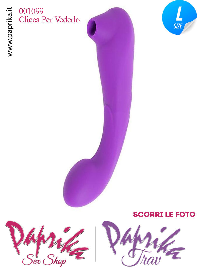 Succhia Clitoride & Vibratore Vaginale Punto G Flessibile 10+10 Velocità 21 cm Ø 38