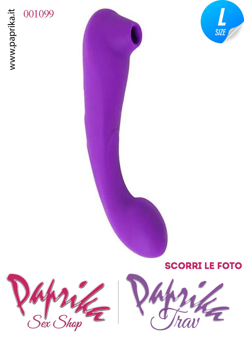 Succhia Clitoride & Vibratore Vaginale Punto G Flessibile 10+10 Velocità 21 cm Ø 38