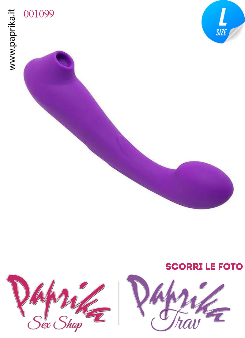 Succhia Clitoride & Vibratore Vaginale Punto G Flessibile 10+10 Velocità 21 cm Ø 38