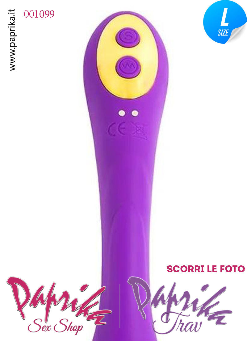 Succhia Clitoride & Vibratore Vaginale Punto G Flessibile 10+10 Velocità 21 cm Ø 38