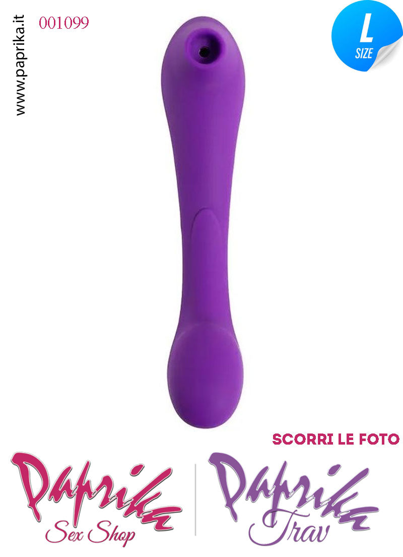 Succhia Clitoride & Vibratore Vaginale Punto G Flessibile 10+10 Velocità 21 cm Ø 38