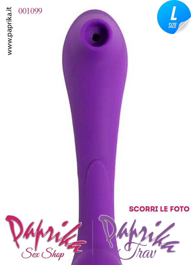 Succhia Clitoride & Vibratore Vaginale Punto G Flessibile 10+10 Velocità 21 cm Ø 38