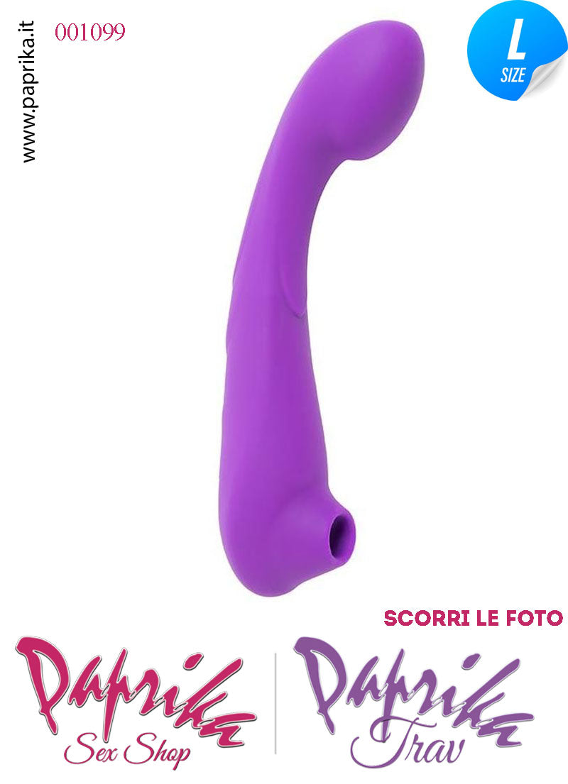 Succhia Clitoride & Vibratore Vaginale Punto G Flessibile 10+10 Velocità 21 cm Ø 38