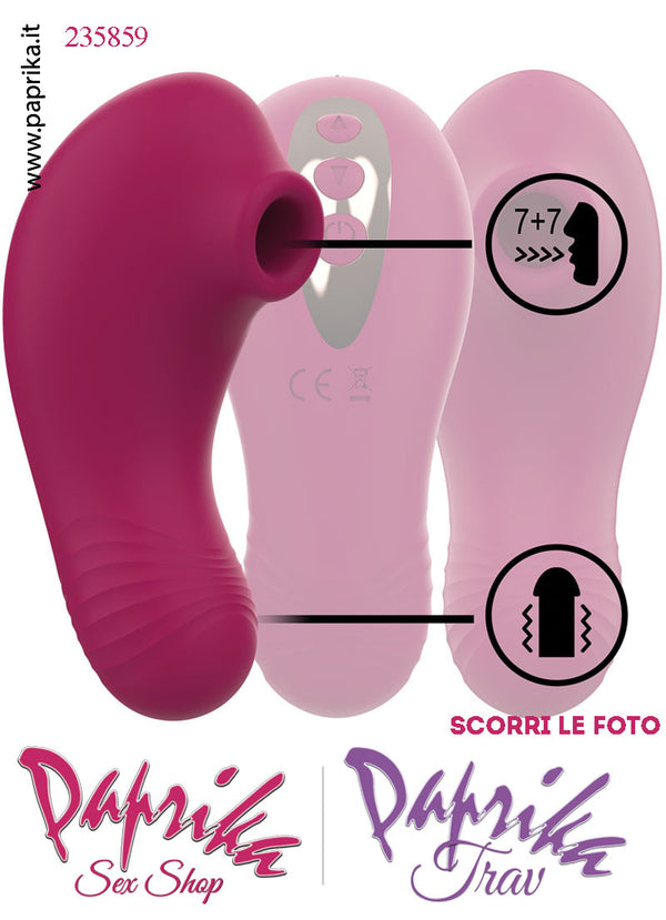 Succhia Clitoride & Vibratore Stimolatore Clitoride 7 Velocità Fucsia