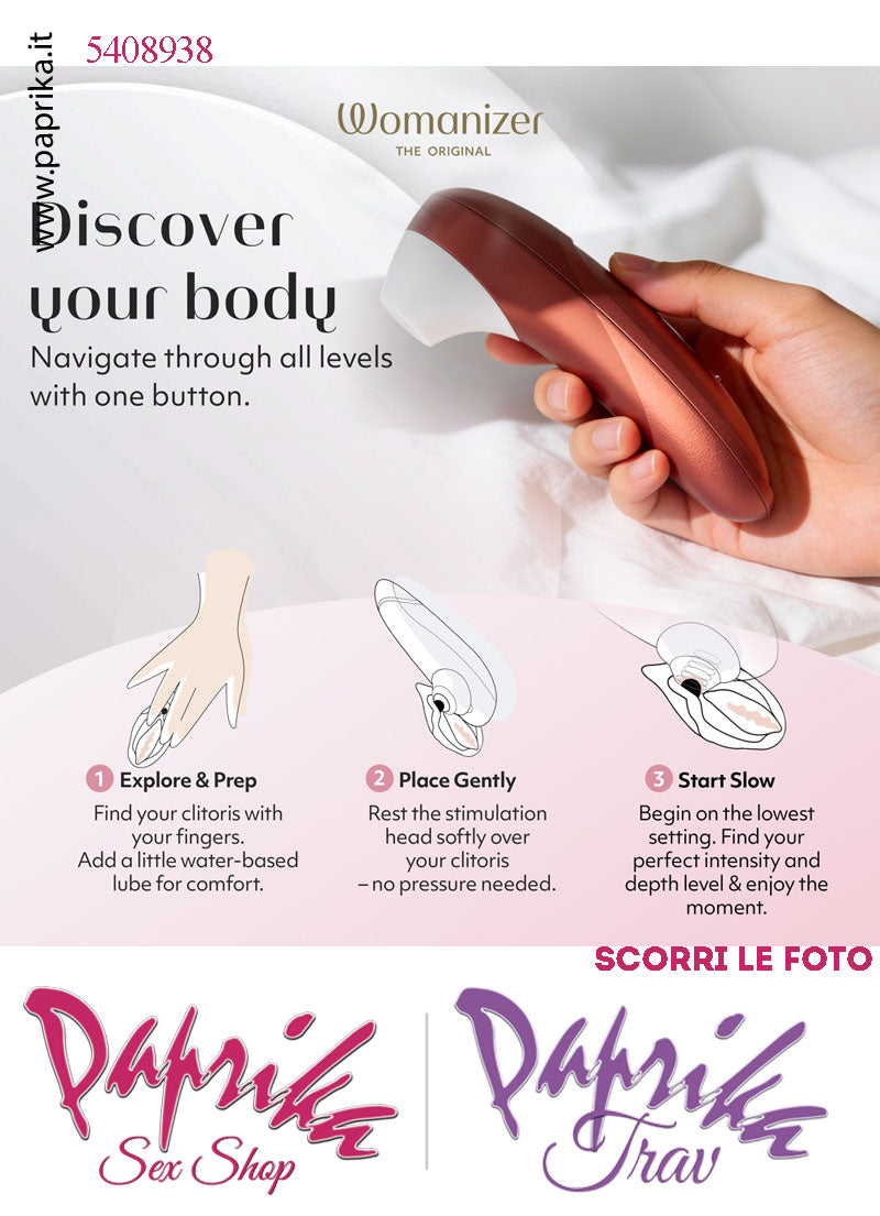 Succhia Clitoride Stimolatore Clitorideo 11 Velocità Womanizer Pro Rosso