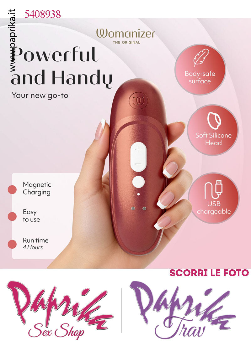 Succhia Clitoride Stimolatore Clitorideo 11 Velocità Womanizer Pro Rosso