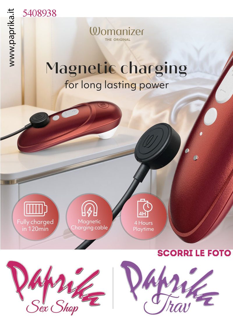 Succhia Clitoride Stimolatore Clitorideo 11 Velocità Womanizer Pro Rosso