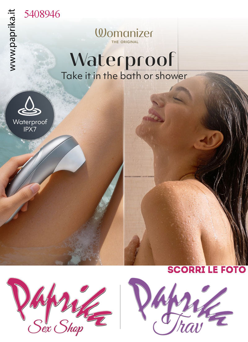 Succhia Clitoride Stimolatore Clitorideo 11 Velocità Womanizer Pro Argento