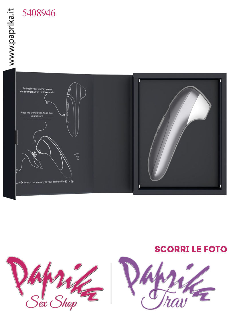 Succhia Clitoride Stimolatore Clitorideo 11 Velocità Womanizer Pro Argento