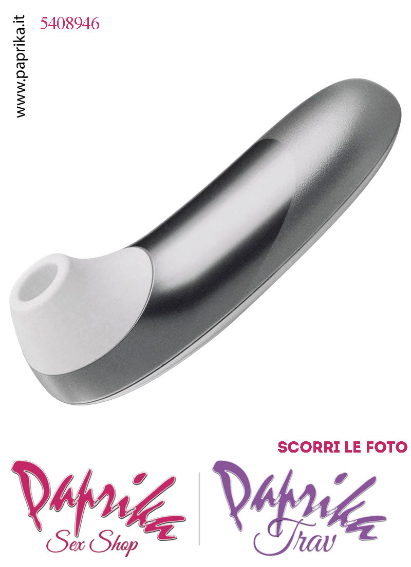 Succhia Clitoride Stimolatore Clitorideo 11 Velocità Womanizer Pro Argento
