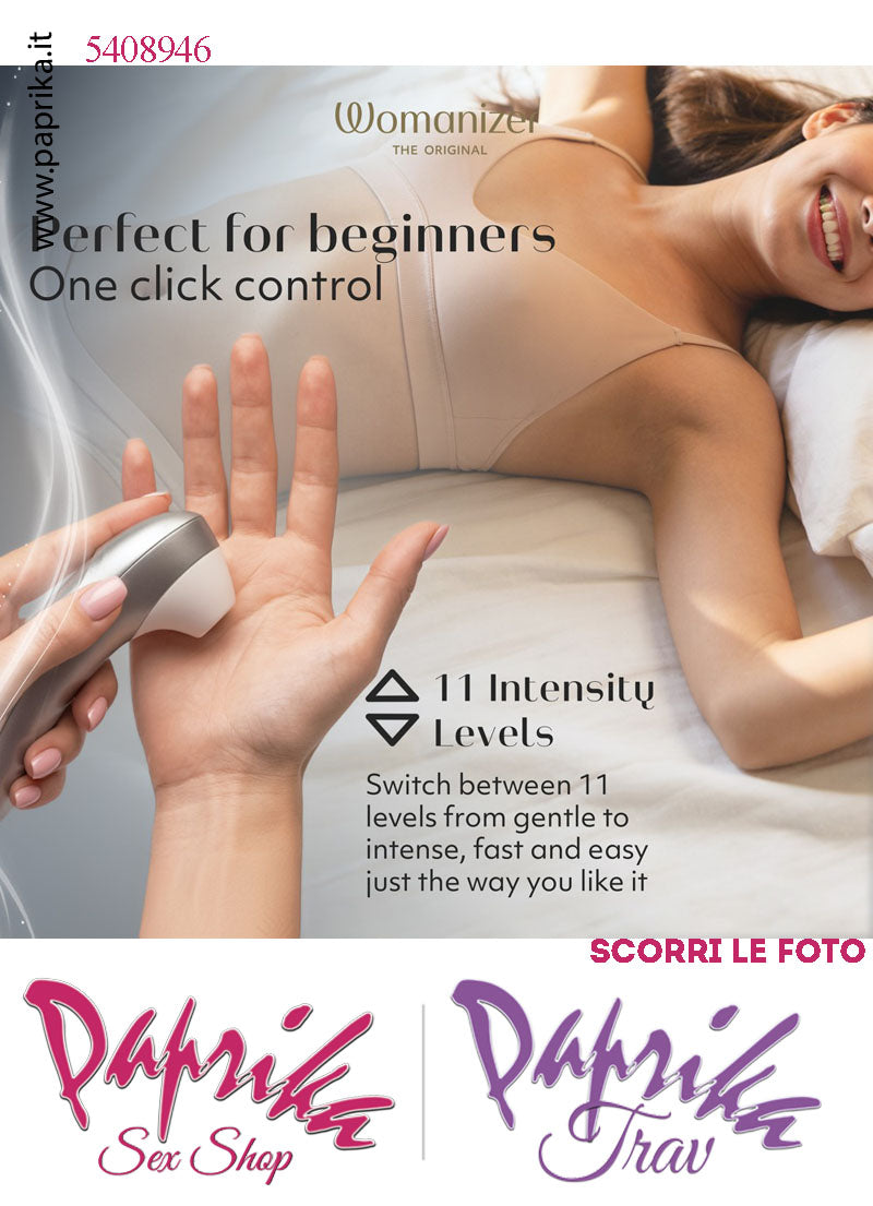 Succhia Clitoride Stimolatore Clitorideo 11 Velocità Womanizer Pro Argento