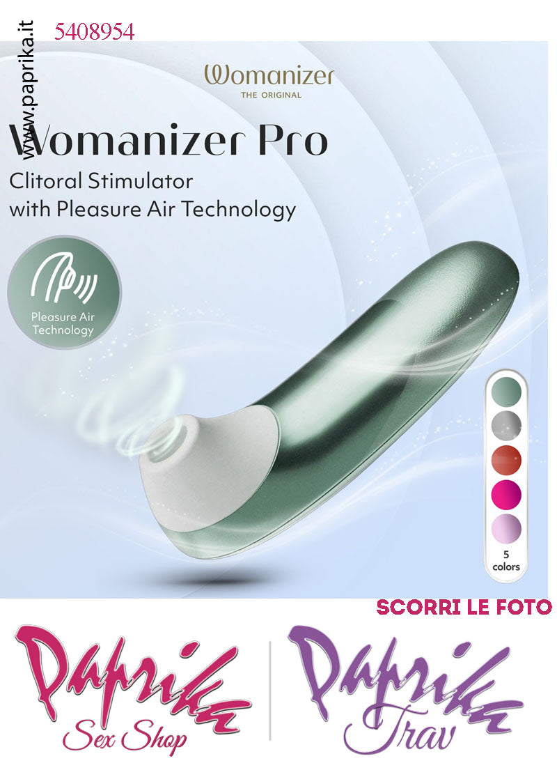 Succhia Clitoride Stimolatore Clitorideo 11 Velocità Womanizer Pro Turchese