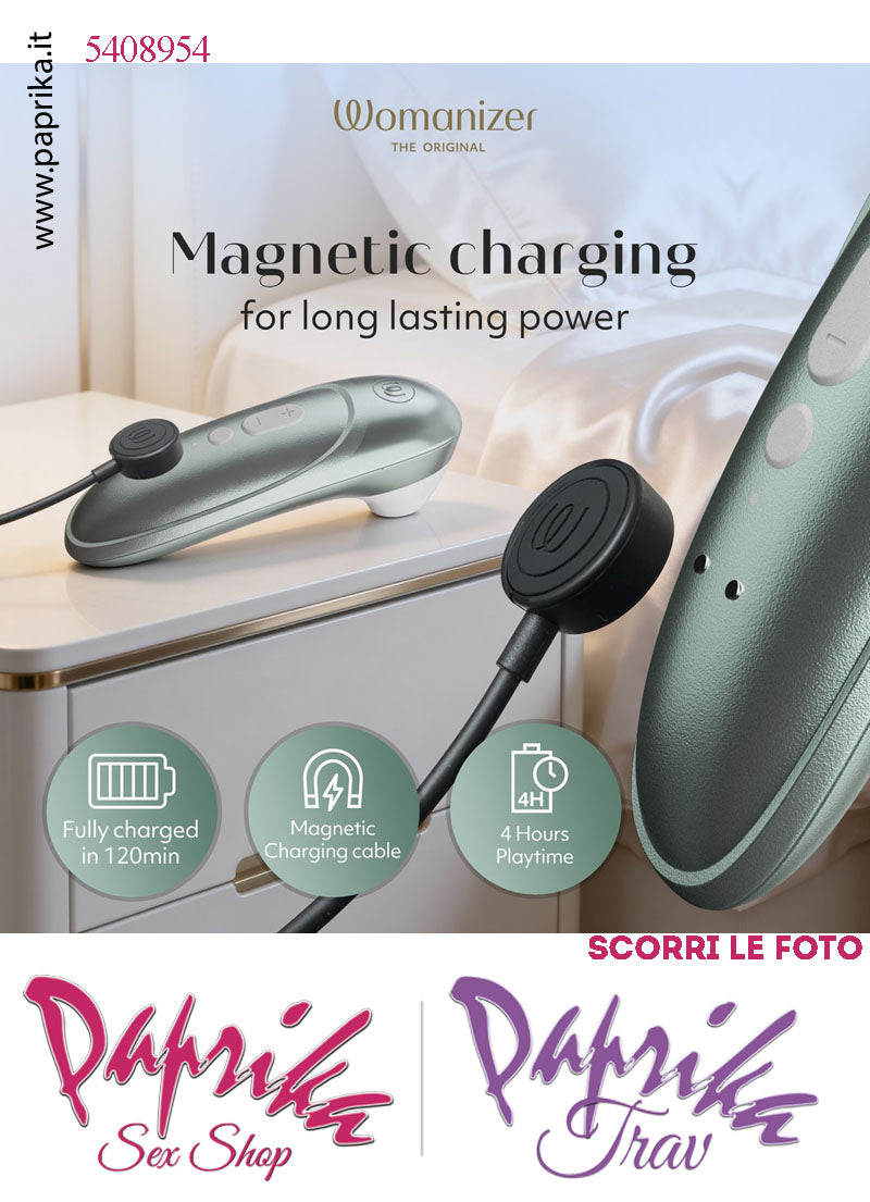 Succhia Clitoride Stimolatore Clitorideo 11 Velocità Womanizer Pro Turchese