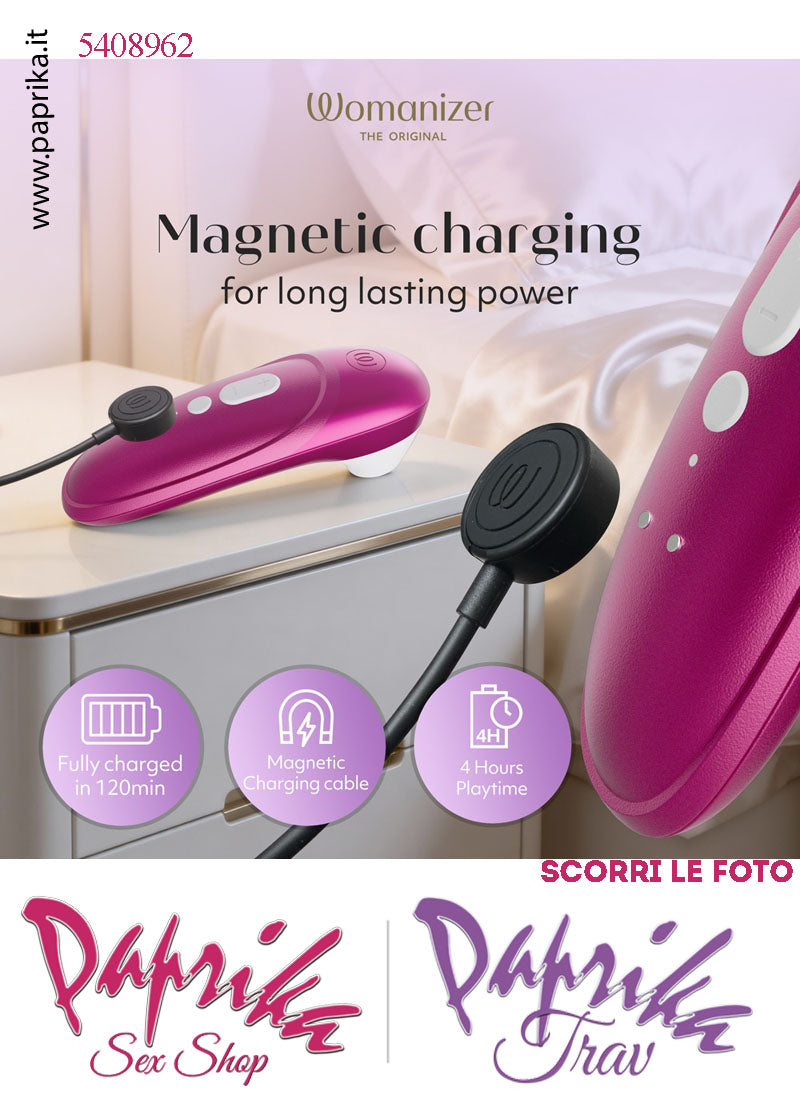 Succhia Clitoride Stimolatore Clitorideo 11 Velocità Womanizer Pro Rosa