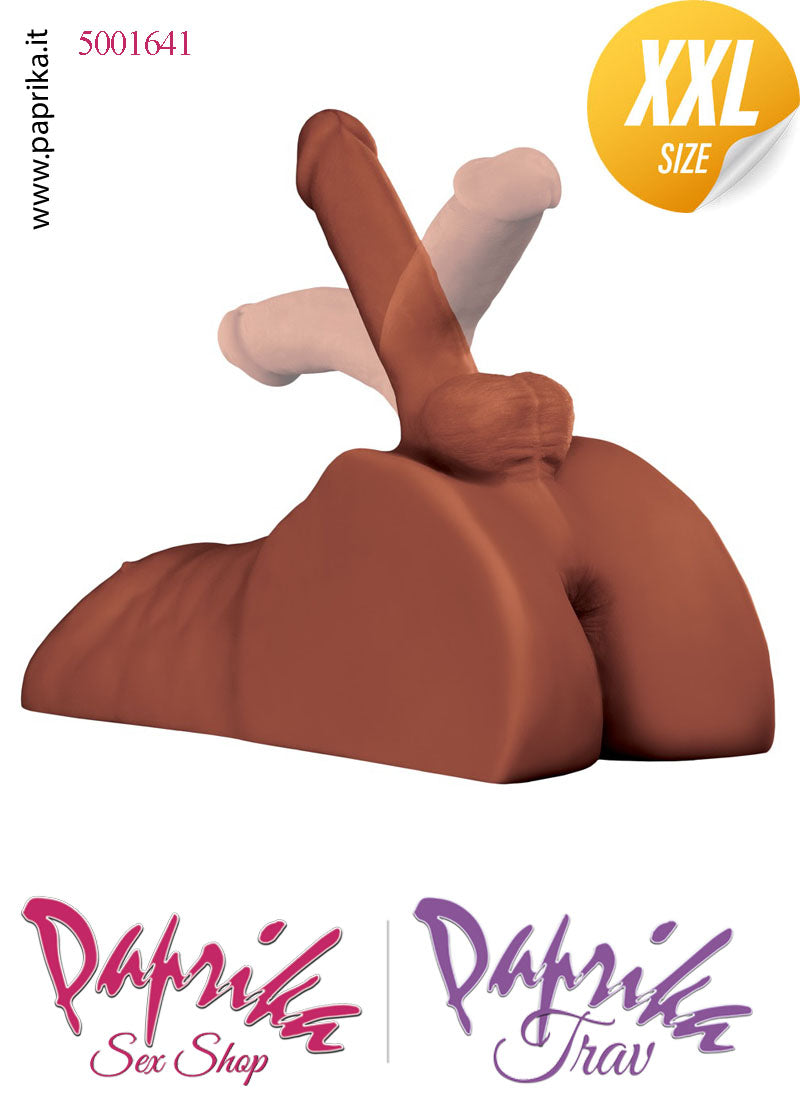 Busto Masturbatore Maschile Unisex Pene Flessibile Ano 33 cm Non Vibrante