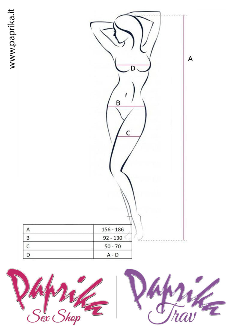 Catsuit Tutina Rete Piccola Taglio Lupetto Aperture Grandi