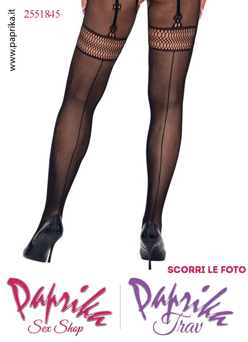 Tutina Catsuit Seno Nudo Rete Lavorata Apertura Piccola Riga Posteriore