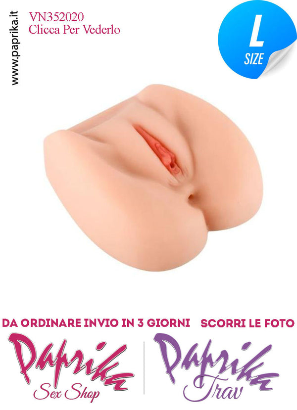 Vagina & Ano Masturbatore Non Vibrante Tpe Realistico 19 cm