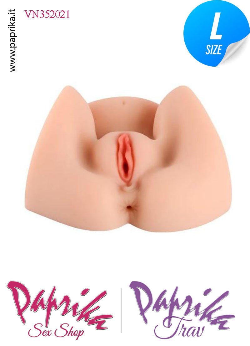Vagina & Ano Masturbatore Non Vibrante Tpe Realistico 21 cm