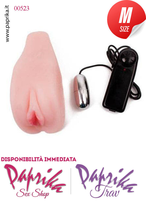 Vagina Masturbatore Rettangolare Vibrante Strocker 18 cm Pile