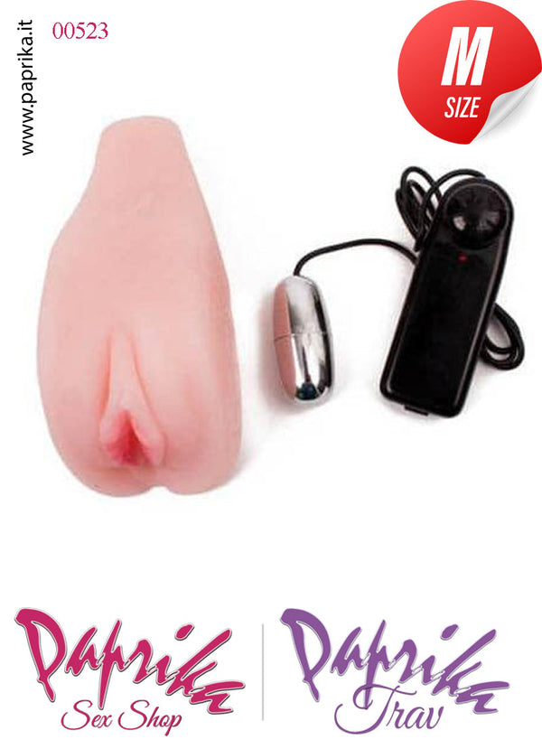 Vagina Masturbatore Rettangolare Vibrante Strocker 18 cm Pile