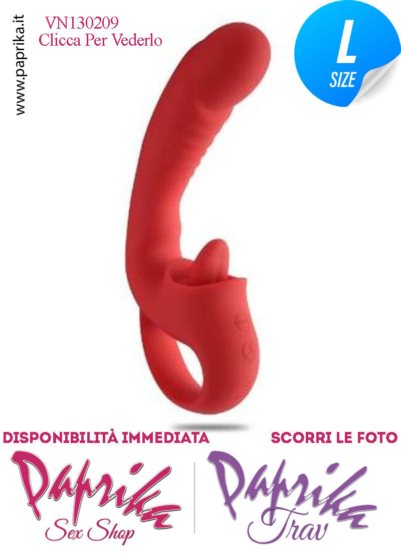 Vibratore Punto G Stimolatore Clitoride Lingua 10 Velocità Silicone Flessibile
