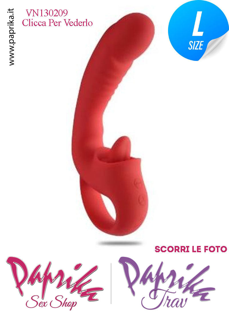 Vibratore Punto G Stimolatore Clitoride Lingua 10 Velocità Silicone Flessibile