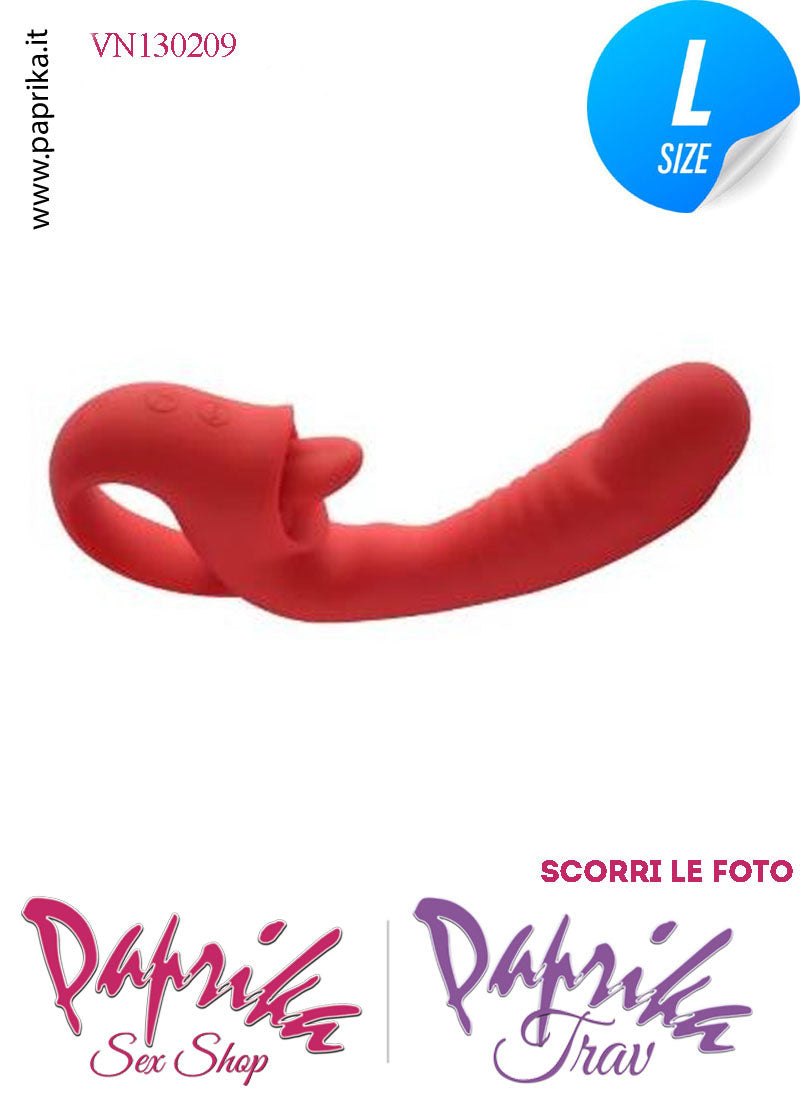 Vibratore Punto G Stimolatore Clitoride Lingua 10 Velocità Silicone Flessibile