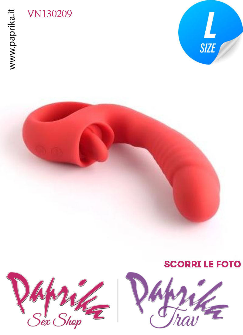 Vibratore Punto G Stimolatore Clitoride Lingua 10 Velocità Silicone Flessibile