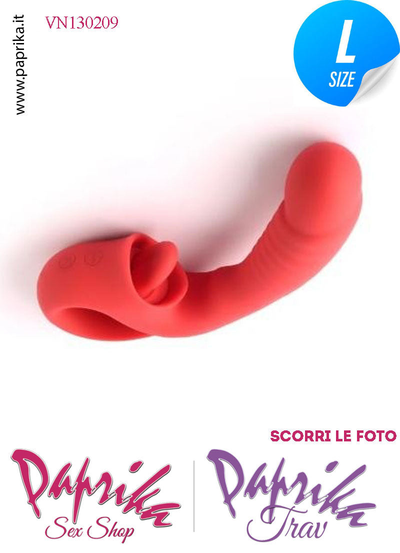 Vibratore Punto G Stimolatore Clitoride Lingua 10 Velocità Silicone Flessibile