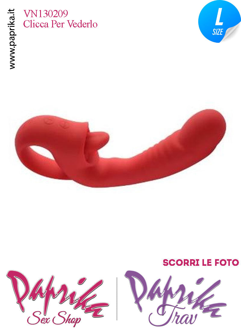 Vibratore Punto G Stimolatore Clitoride Lingua 10 Velocità Silicone Flessibile