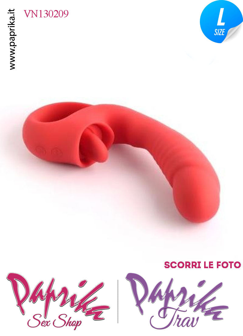 Vibratore Punto G Stimolatore Clitoride Lingua 10 Velocità Silicone Flessibile