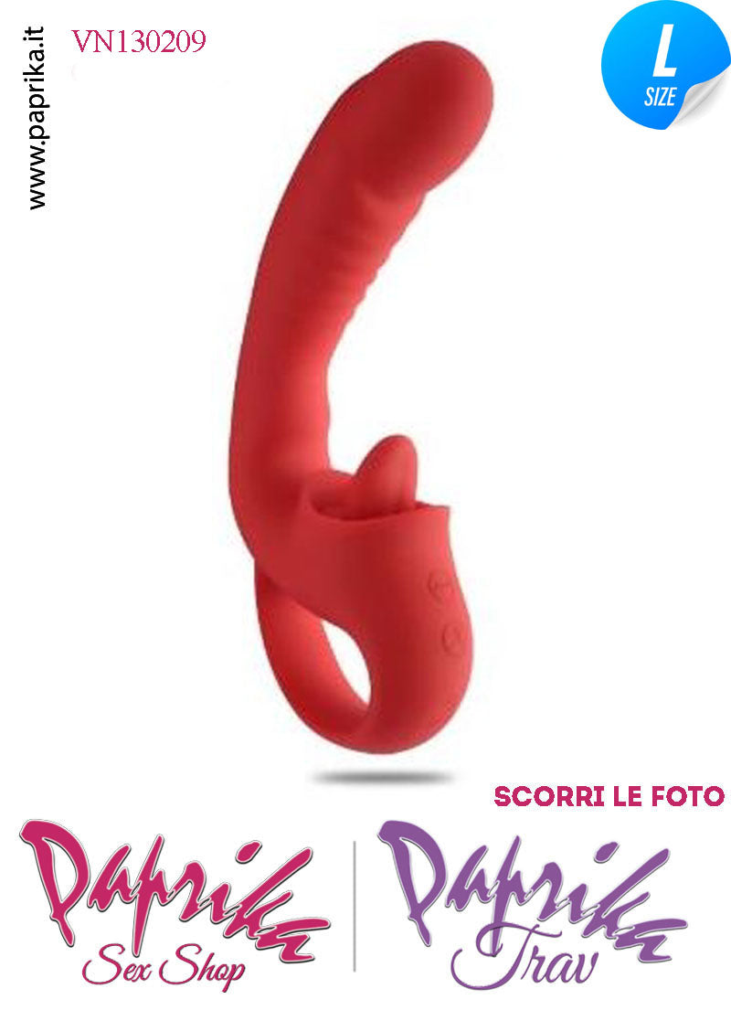 Vibratore Punto G Stimolatore Clitoride Lingua 10 Velocità Silicone Flessibile