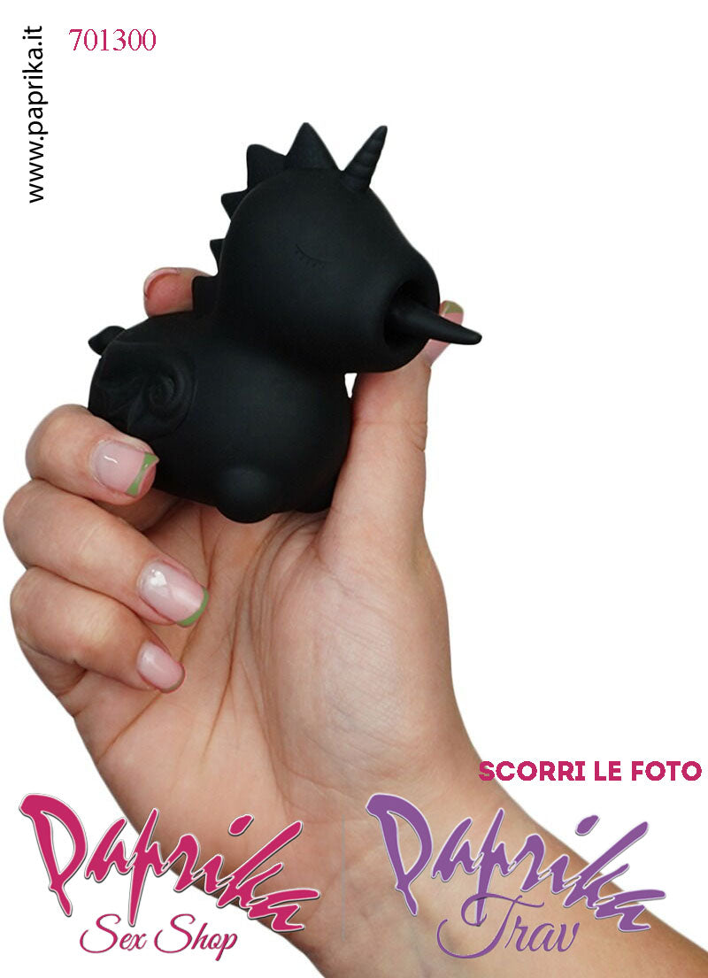 Unicorno Vibratore Clitoride Lingua Lunga Silicone 10 Velocità