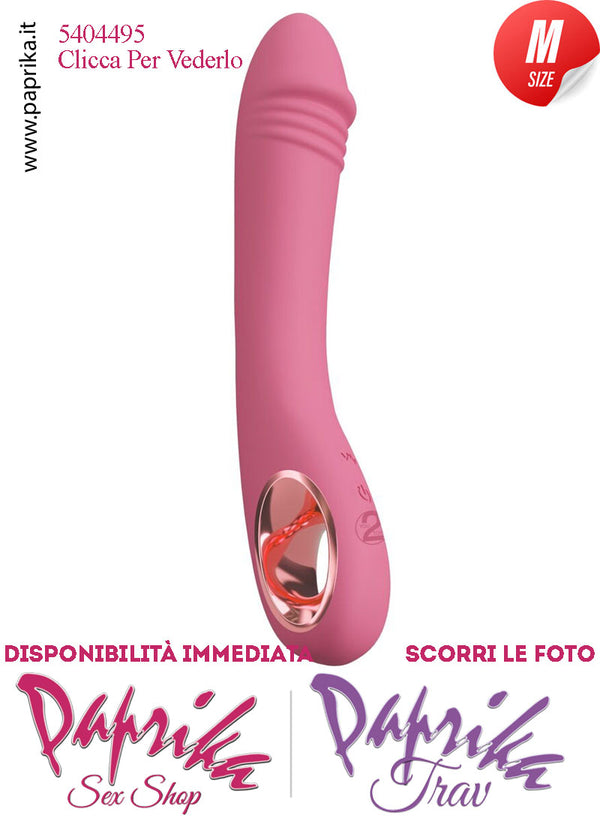 Vibratore Design Silicone Rosa Punto G 10 Velocità 15/21 cm Ø 35