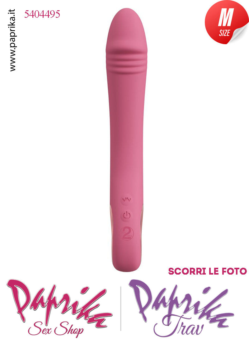 Vibratore Design Silicone Rosa Punto G 10 Velocità 15/21 cm Ø 35
