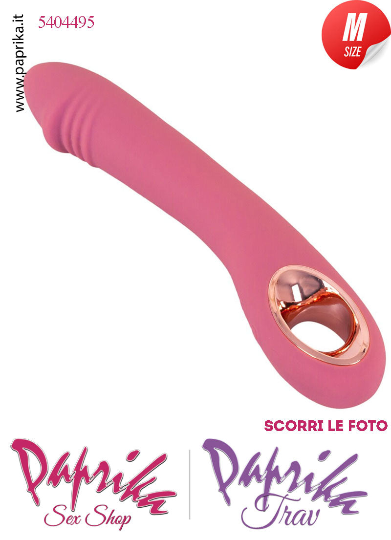 Vibratore Design Silicone Rosa Punto G 10 Velocità 15/21 cm Ø 35