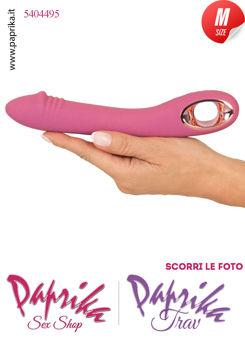 Vibratore Design Silicone Rosa Punto G 10 Velocità 15/21 cm Ø 35