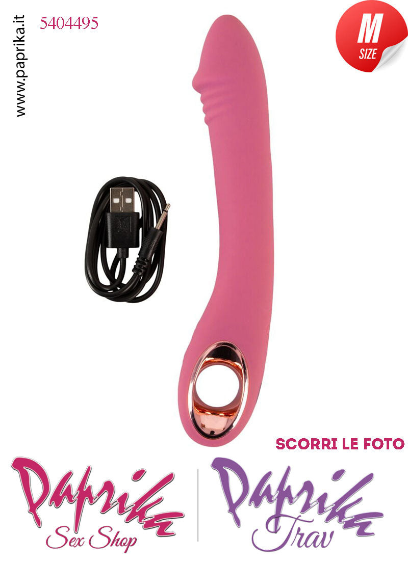 Vibratore Design Silicone Rosa Punto G 10 Velocità 15/21 cm Ø 35