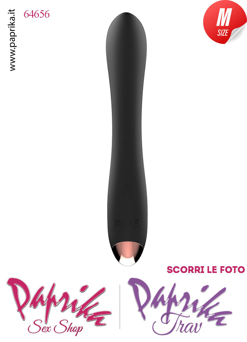 Vibratore Silicone Nero 10 Velocità Punto G Flessibile 20 cm Ø 33